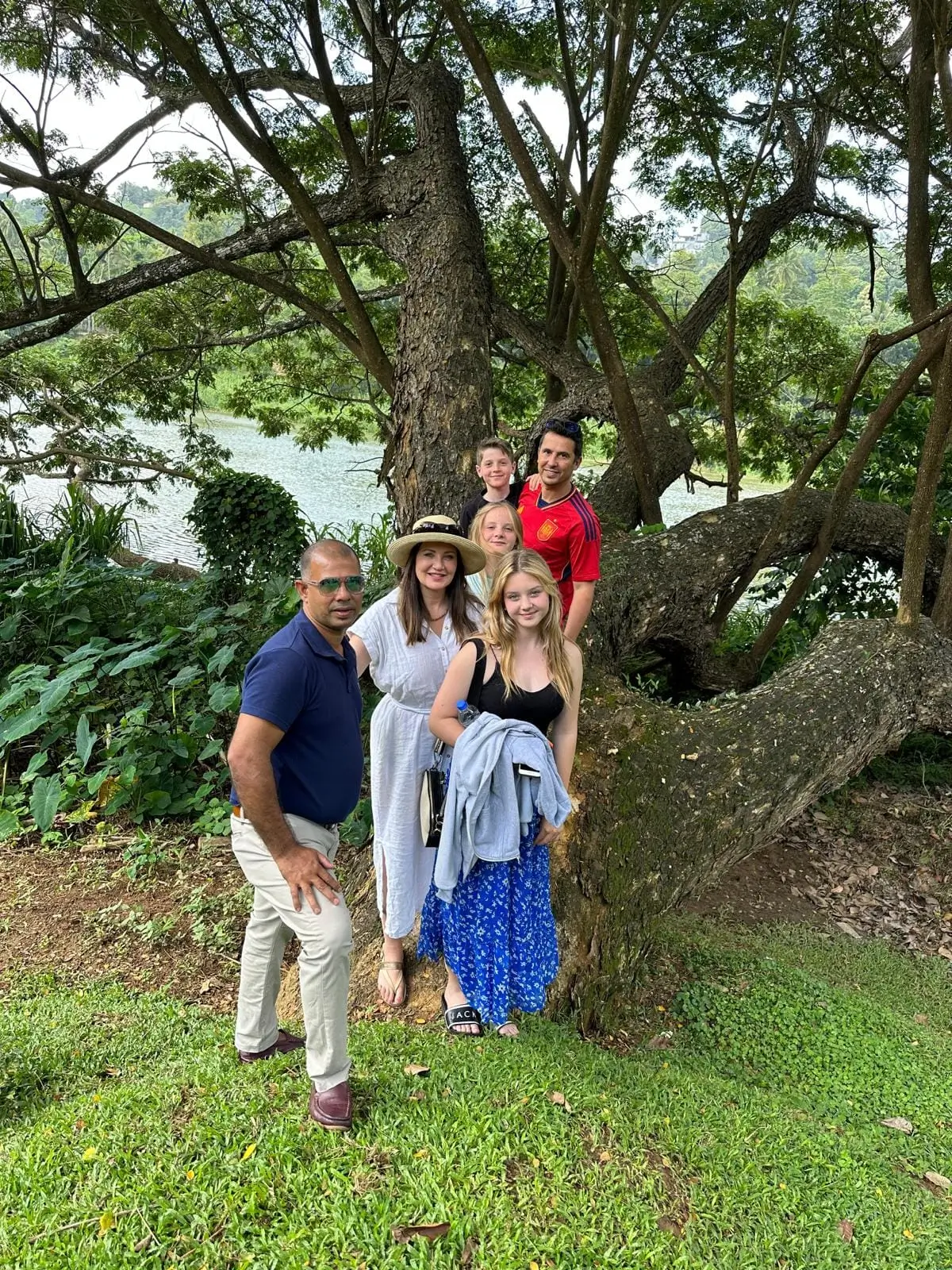 Family on safari
